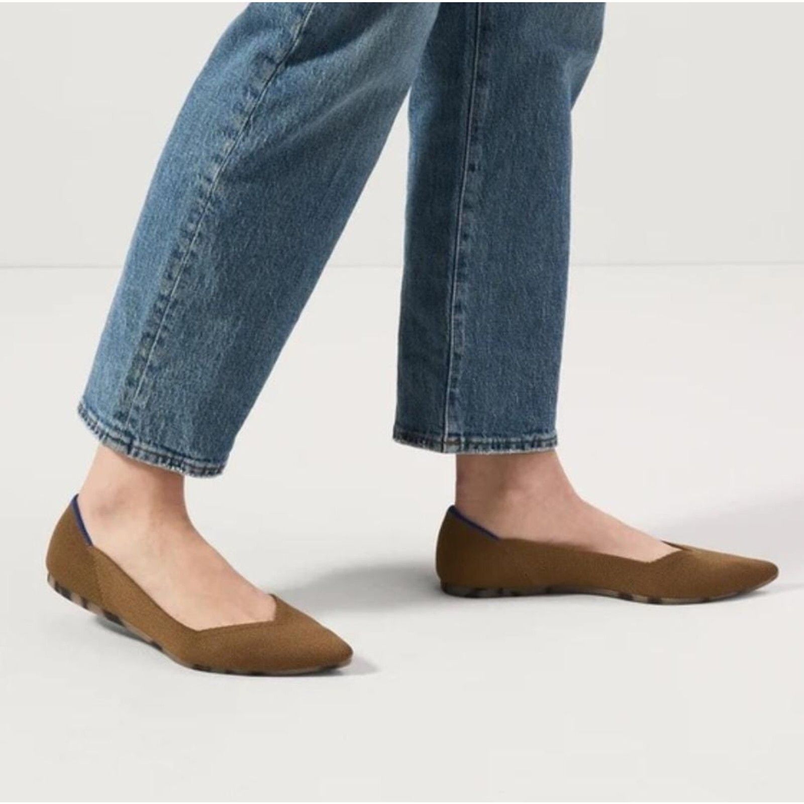 ROTHY'S The Point Comfy Knit Upper Slip-on Flats In Driftwood Size 8 NWOB