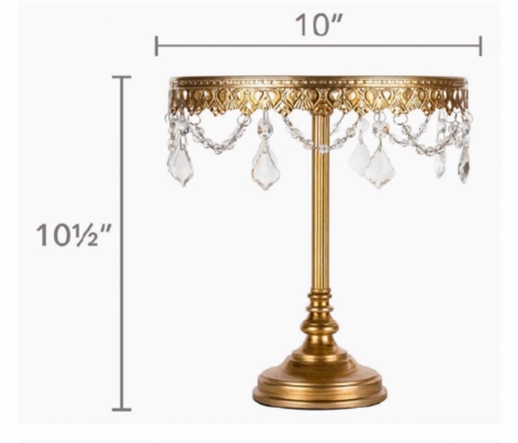 Gold and crystal cake stand (10.5 inch)