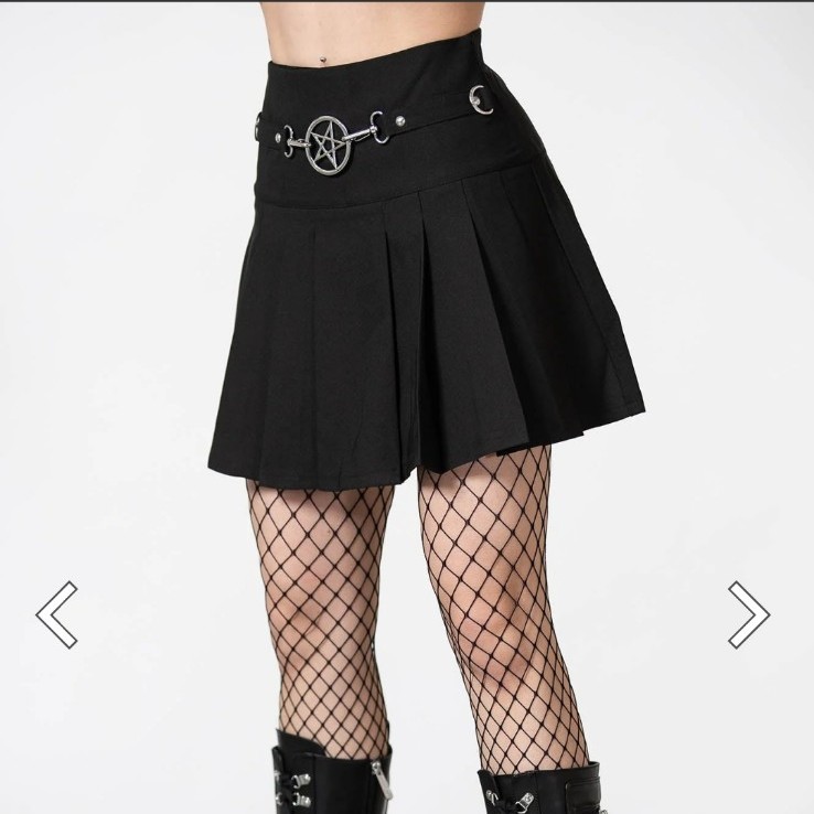 HIT★[COMMISSION]Pill Skirt_Washed Black Club Exx Pleated Holographic Micro Mini Skirt - Black