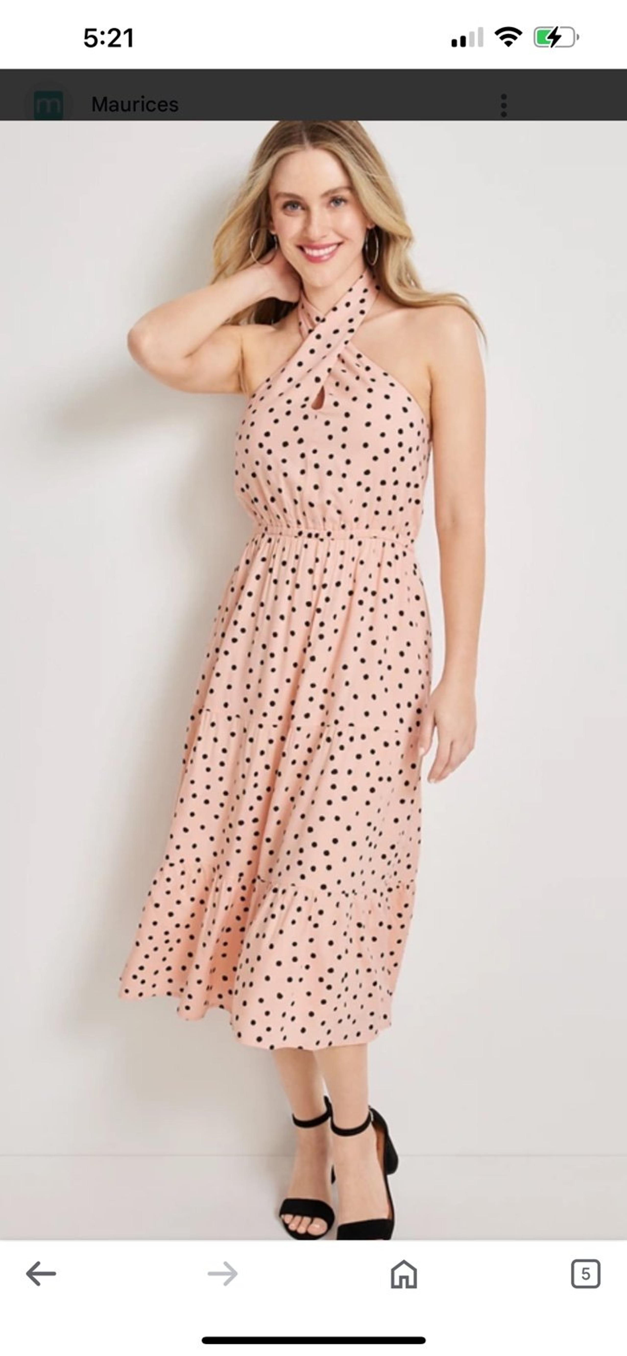 Maurices Polka Dot Halter Neck Dress Women’s Size XL NEW
