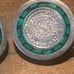 Vintage Sterling Silver Inlaid Malachite Taxco Mexico Earring