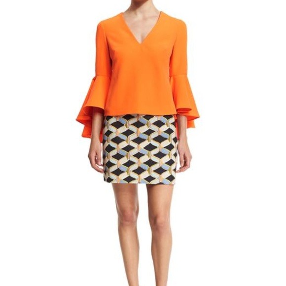 Milly Chain-Print Faille Miniskirt