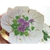 Vintage Boho Trinket Dish Plate Set Of 3 Cottage Cabin Gold Trim Floral Leaf