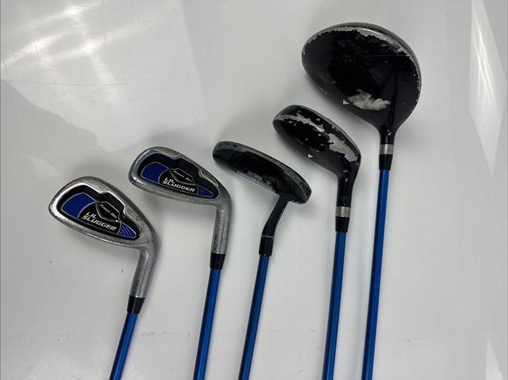 PowerBilt Lil' Slugger 5 Club Set Junior Youth RH Blue~DR 15*,5*,P,W,7