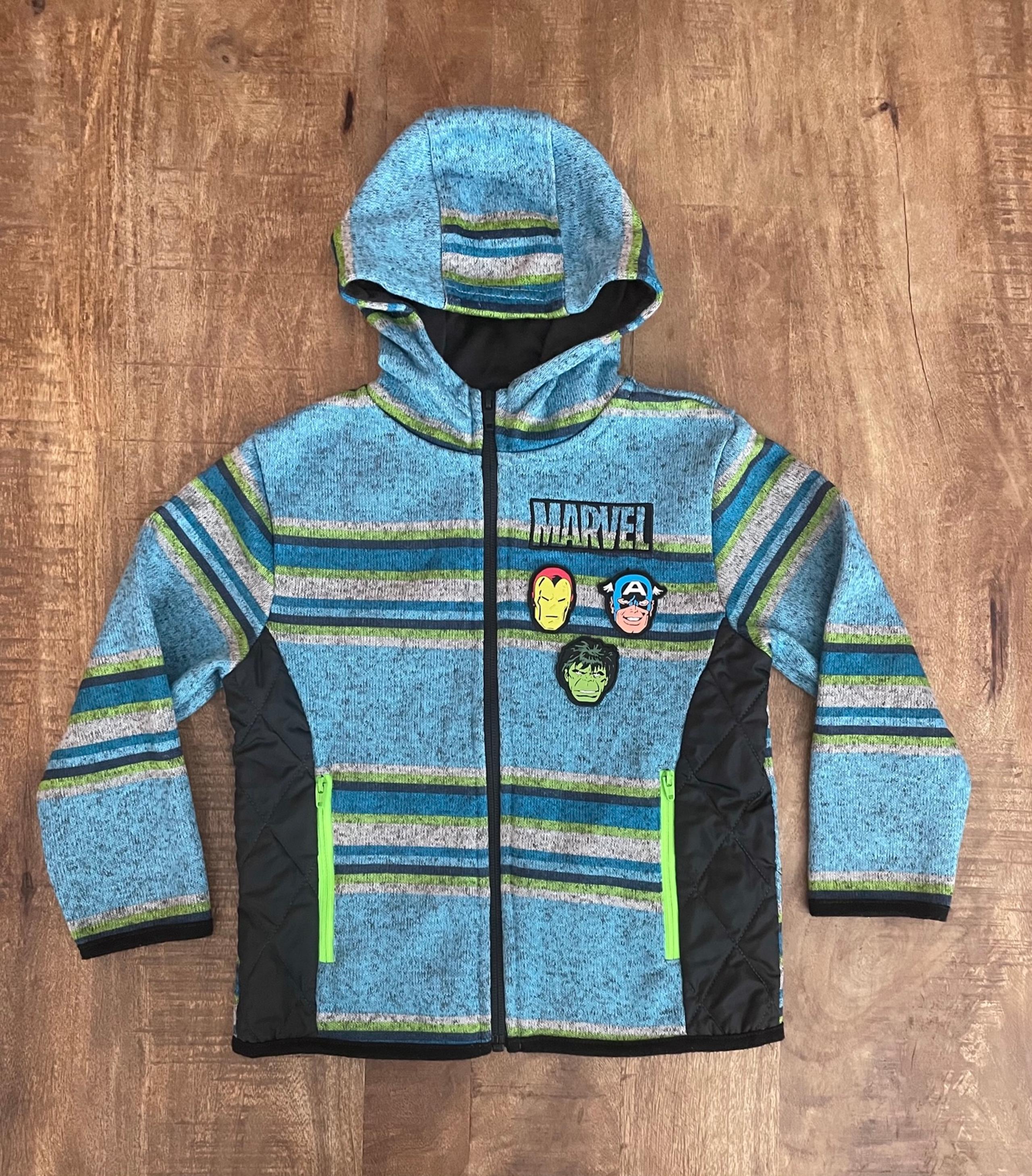 Marvel Superheroes Hooded Jacket Toddler Size 4T