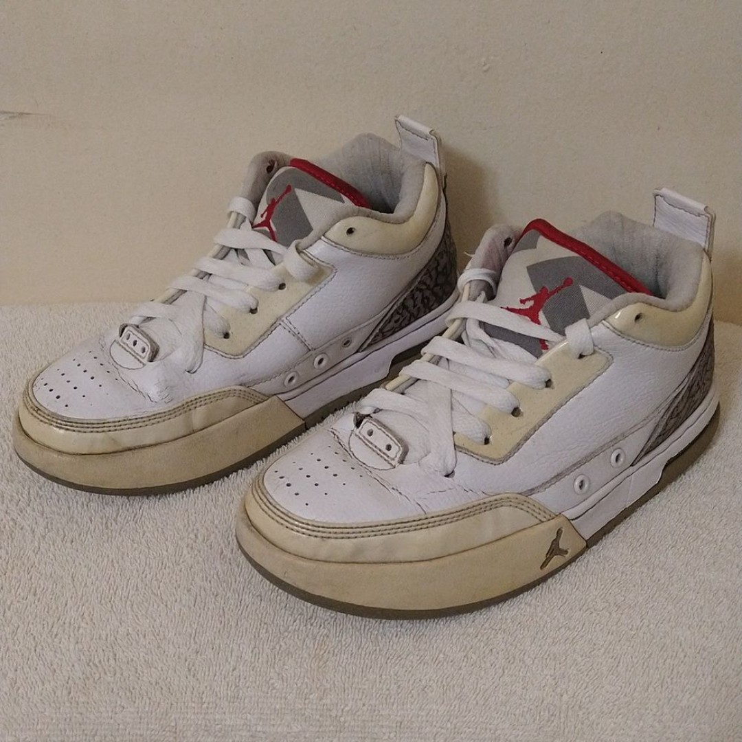 Vintage RARE 2009 Nike Air Jordan Flipsyde Basketball White Cement Red 4.5Y