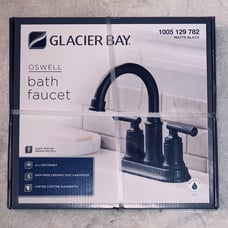 Glacier Bay 1005 129 782 Oswell 4 Centerset 2-Handle Bathroom Faucet Black