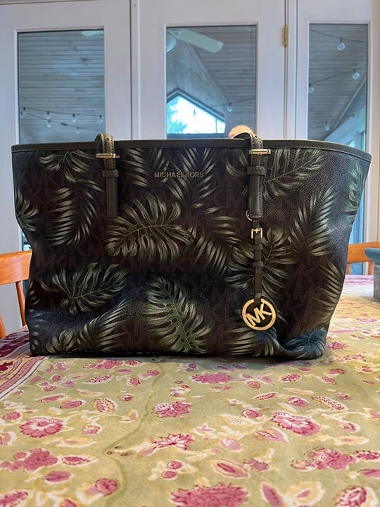 Michael kors palm leaf purse hotsell