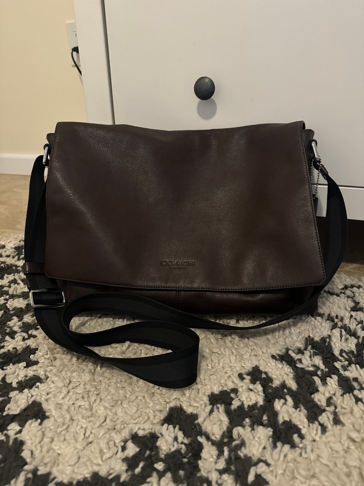 Coach leather messenger bag
