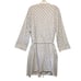 Carole Hockman 2 piece Wrap Robe & Gown Set Blue gray & White XL