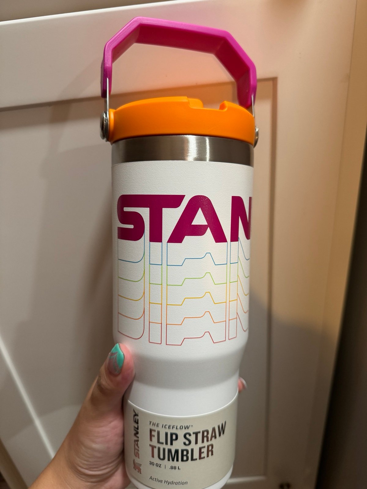 Stanley white neon fliptop