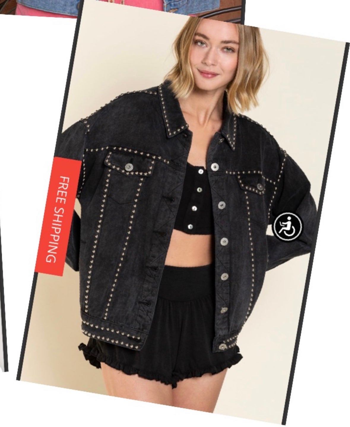 Pol Studded Jacket Black