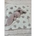Blankets And Beyond Baby Lovey Pink Bunny Hearts Security Blanket