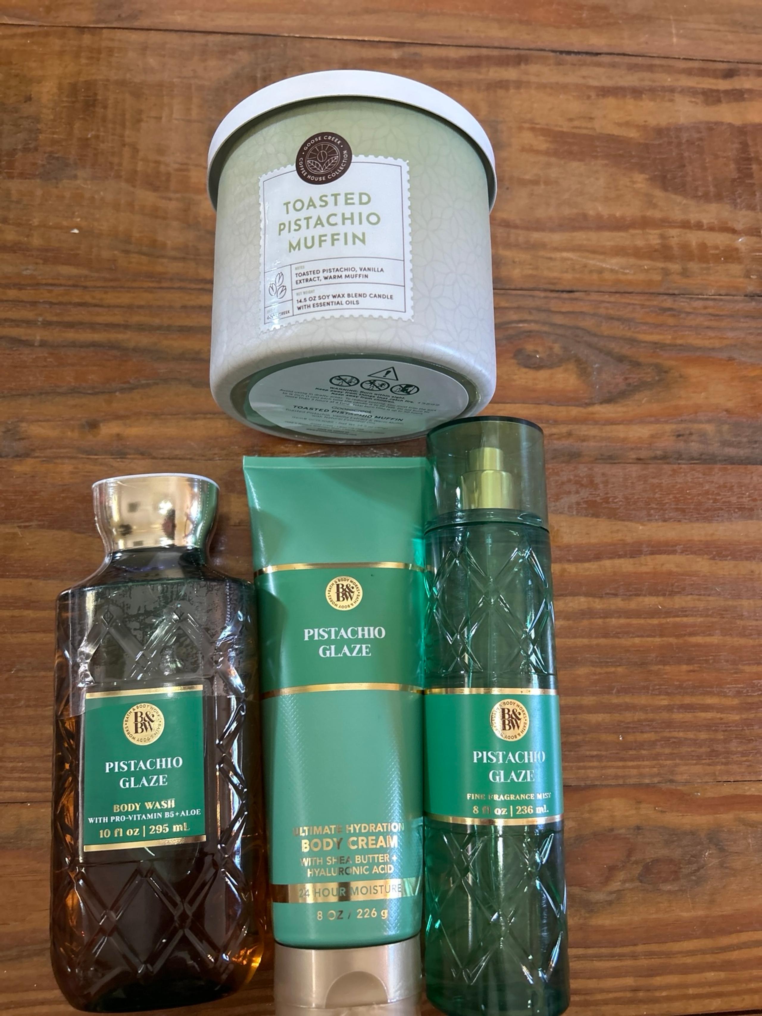 NWT sealed BBW Pistachio candle & body bundle