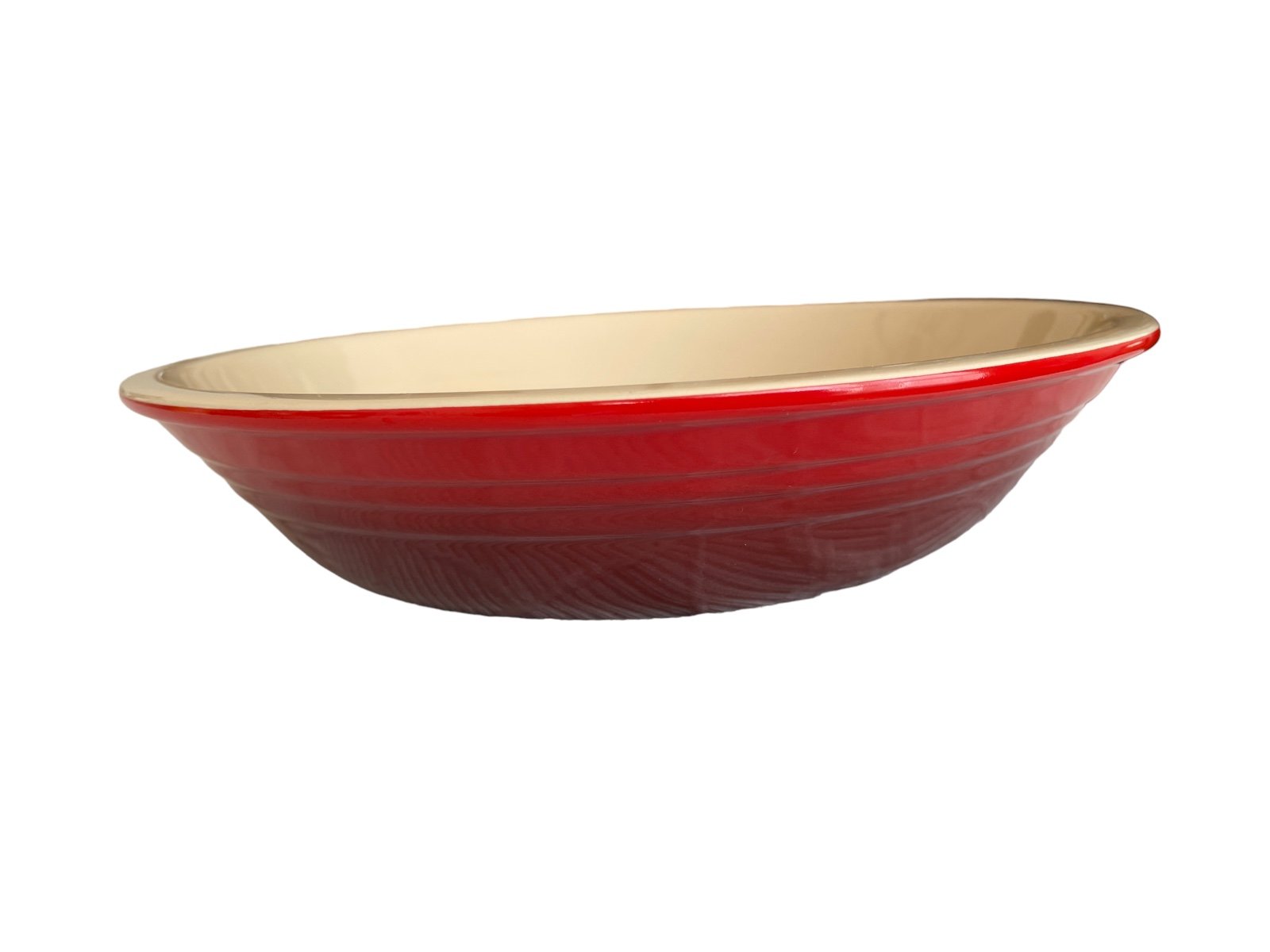 LE CREUSET Stoneware Cherry Red Pie Baking Dish 9.75 x 2\