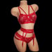 LINGERIE SET RED LACE