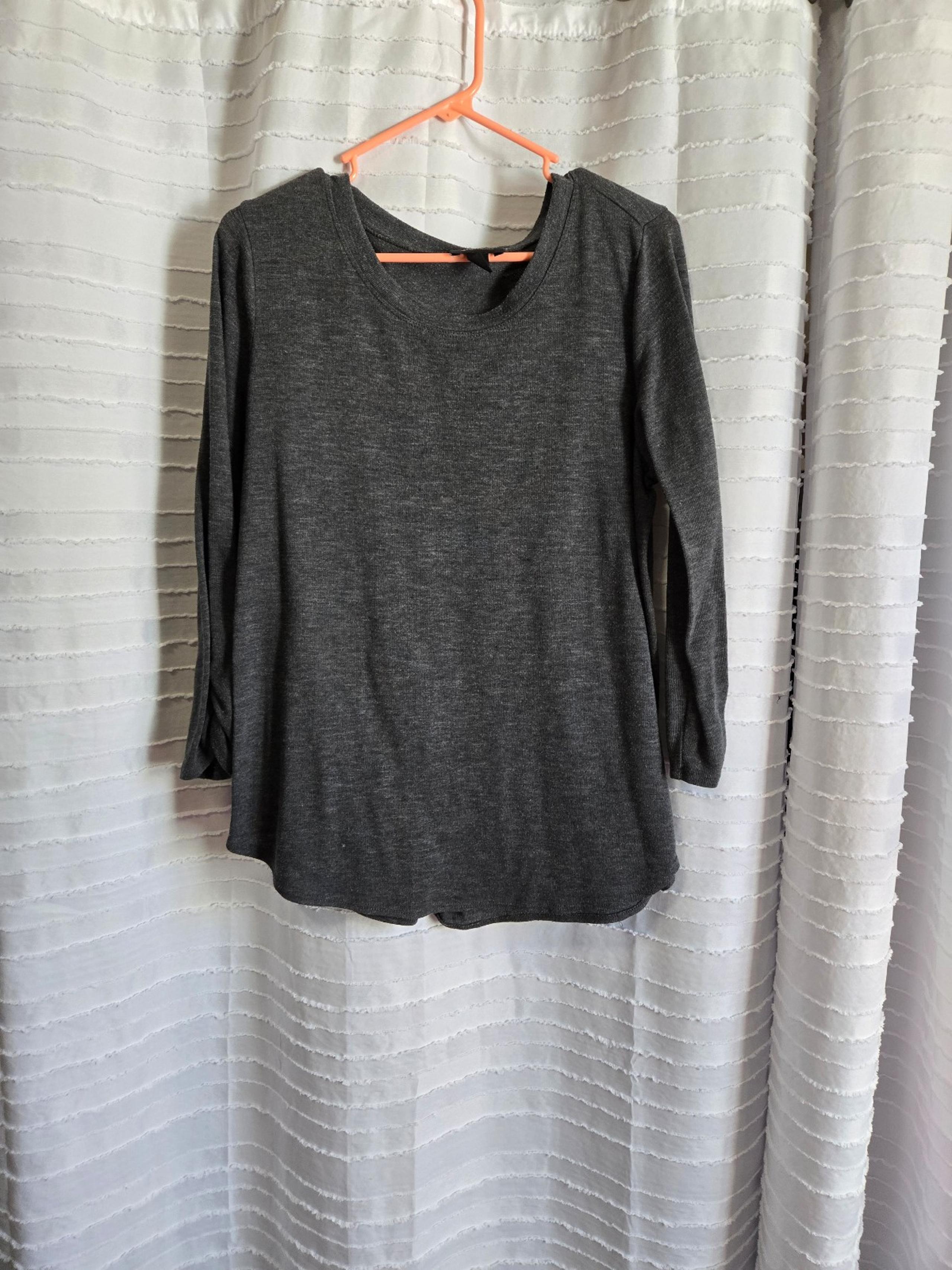 AB Studio gray 3/4 sleeve top