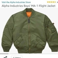 MA1 Bomber Jacket Size xs or youth 10/12