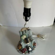 Cat Kitten Yarn Armchair Couch Sofa Desk Table Lamp No Shade No Light bulb This