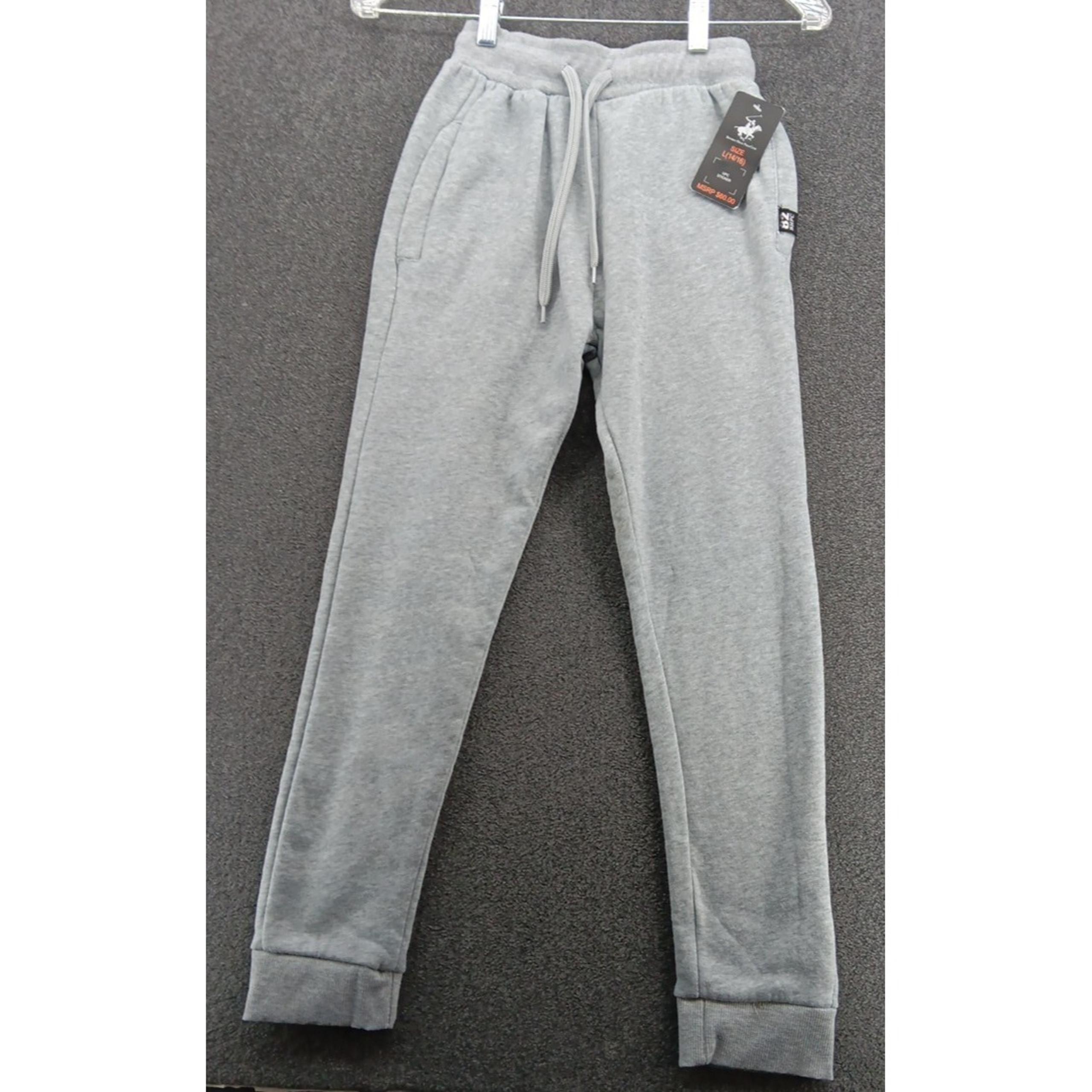 Beverly Hills Polo Club Boys Large 14/16 Gray Sweatpants Drawstring Pockets