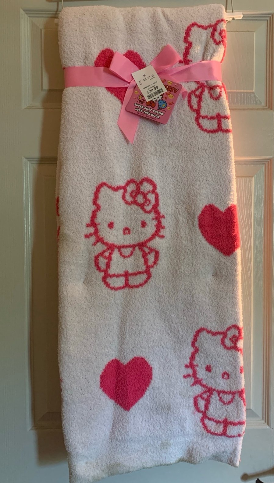 Hello Kitty Pink Valentine’s Reversible Blanket