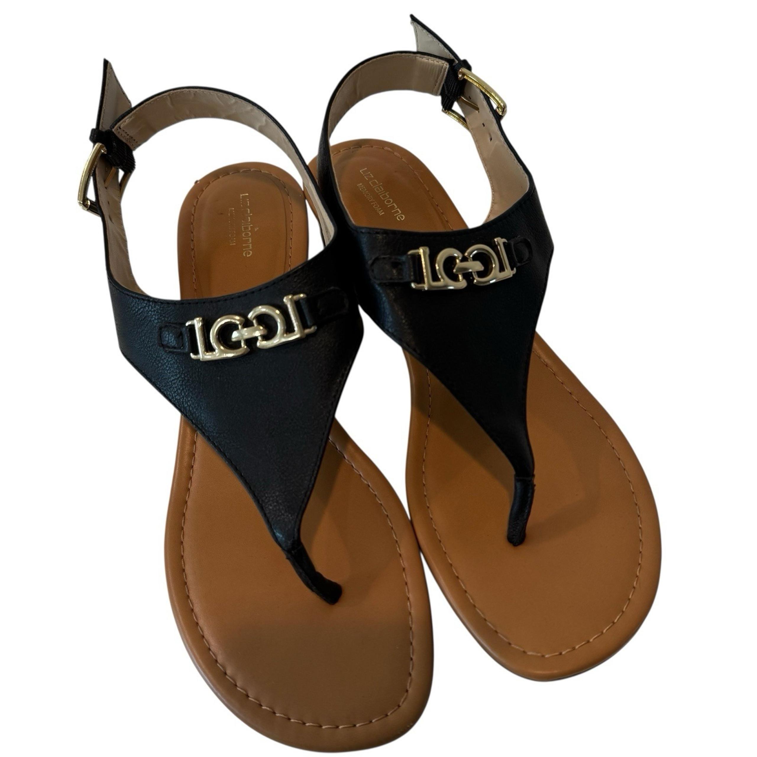 Liz Claiborne LC Tessa Brown Memory Foam  Thong Sandal Womens Size 11