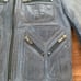 Bcbg Maxazria Gray Two-Tone Jacket Leather/Wool Women’s XS Zipper Pockets