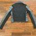 Bcbg Maxazria Gray Two-Tone Jacket Leather/Wool Women’s XS Zipper Pockets