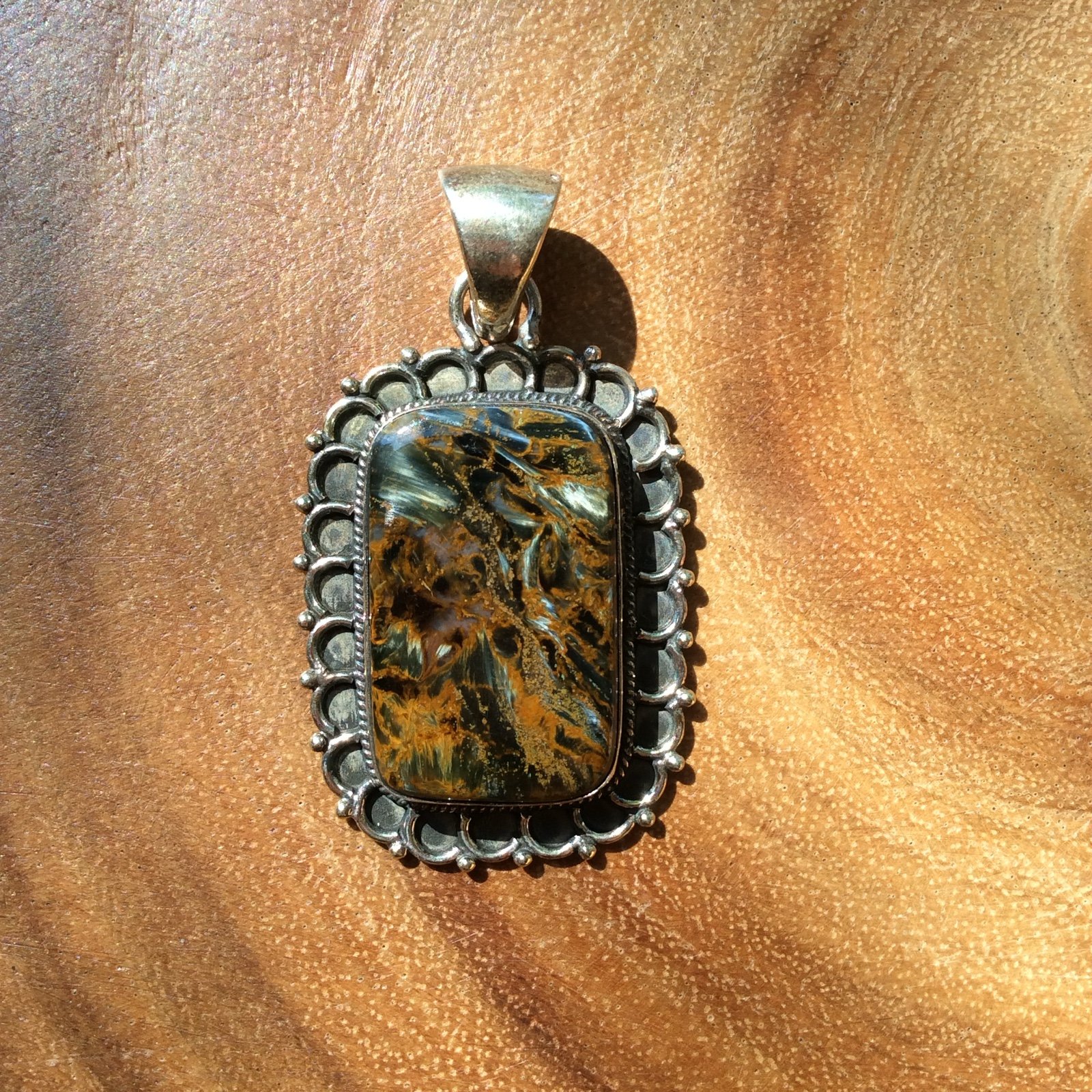 Pietersite & Sterling Silver Pendant