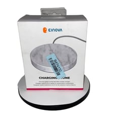 Einova Wireless Charging Stone with 10W Fast Charging White Marble