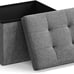 286 lb Small Folding Storage Ottoman, Foot Rest Stool