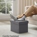 286 lb Small Folding Storage Ottoman, Foot Rest Stool