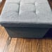 286 lb Small Folding Storage Ottoman, Foot Rest Stool