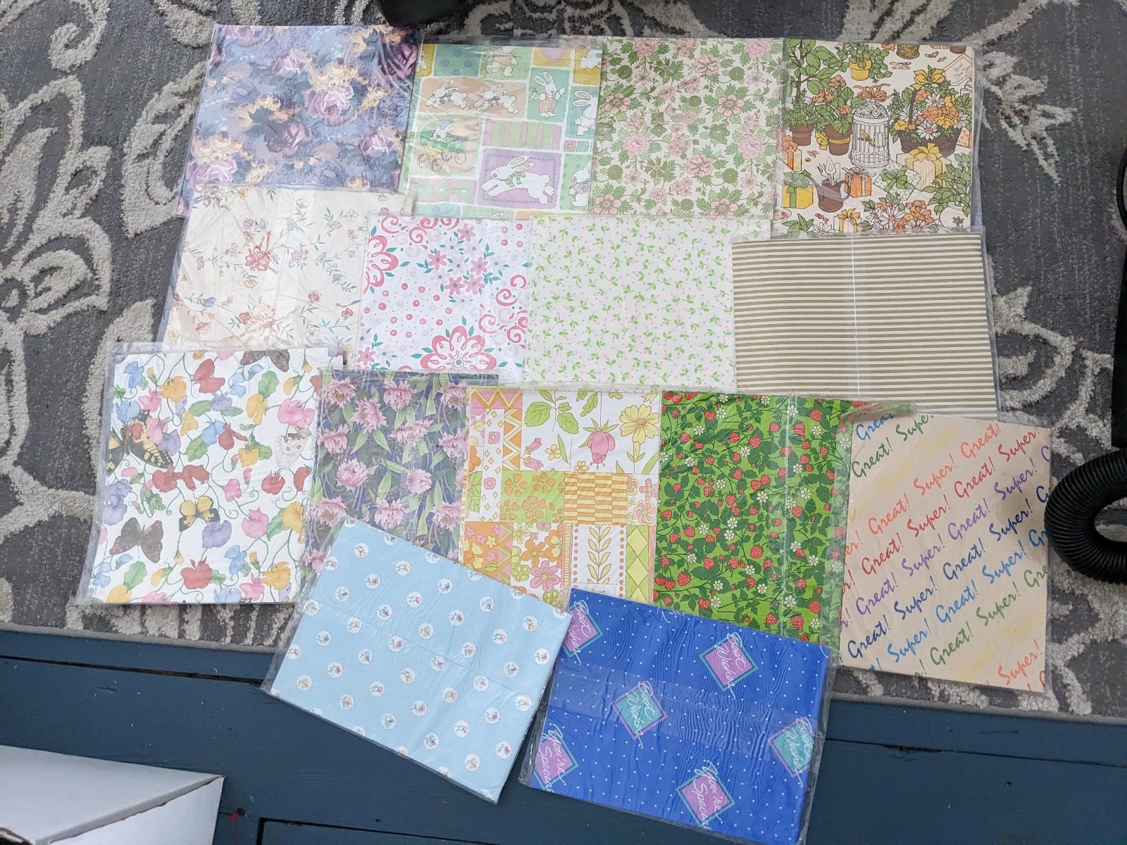 15 New VINTAGE Wrapping Paper Adorable