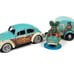 1966 Volkswagen Beetle W/Trailer & Rat Fink Figurine 1/24