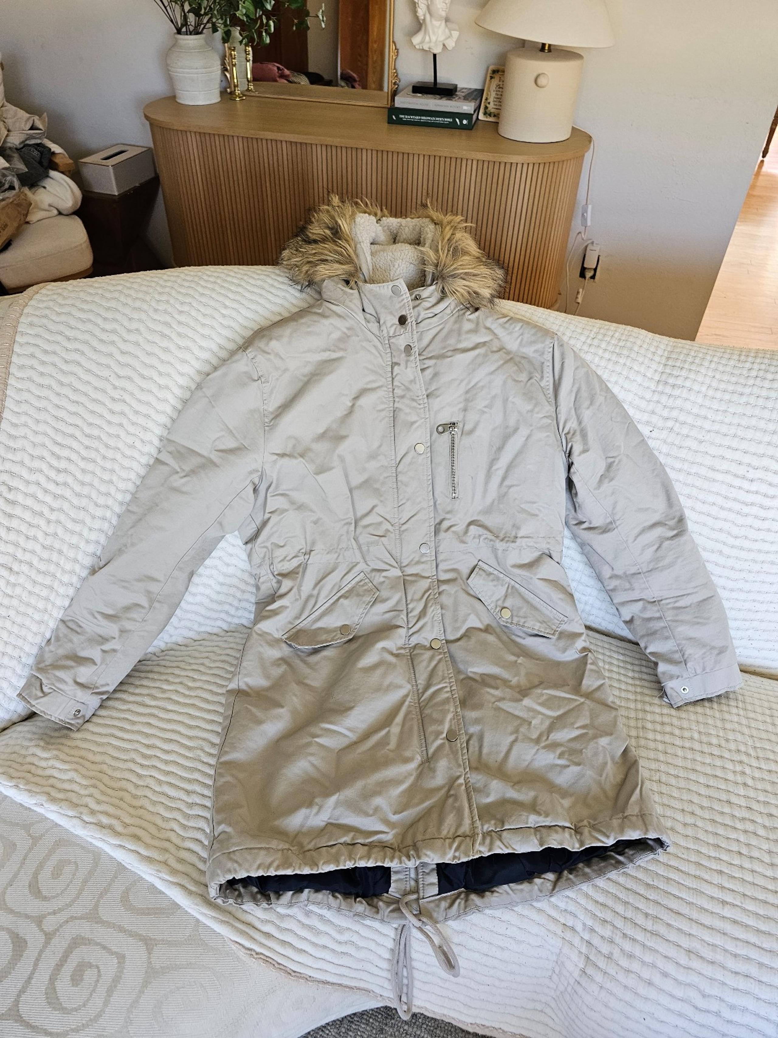 H&M women's parka coat size S