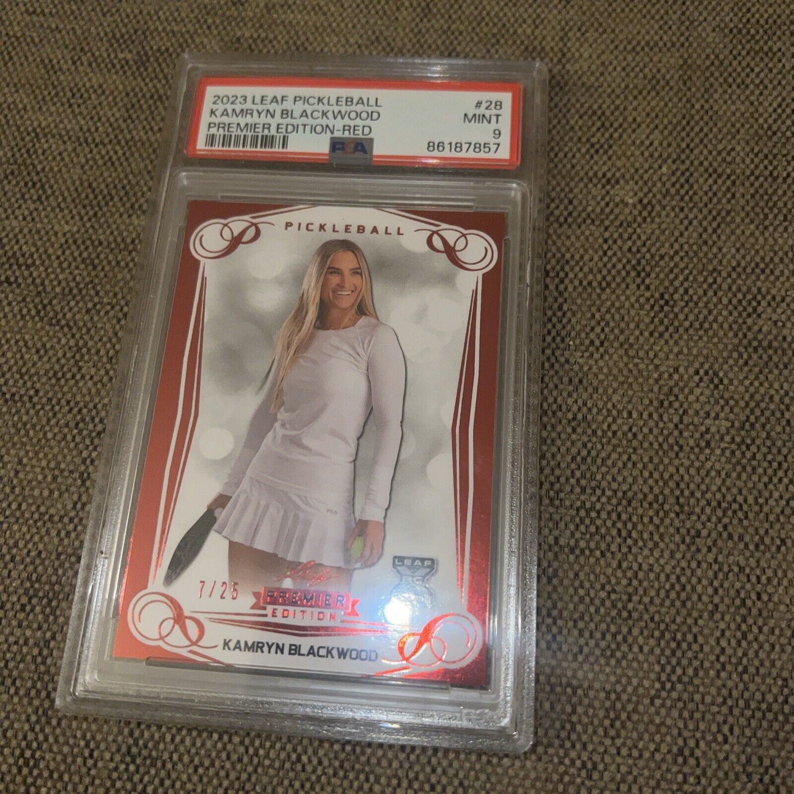 2023 Leaf Premier Edition Red Foil Kamryn Blackwood RC # /25 PSA 9