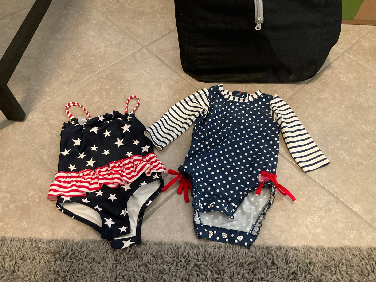 Ruffle Butts and Osh Kosh Red White & Blue Swimsuits