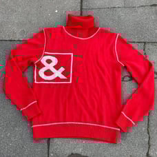 Dolce & Gabbana Womens Red and Cream Jumper