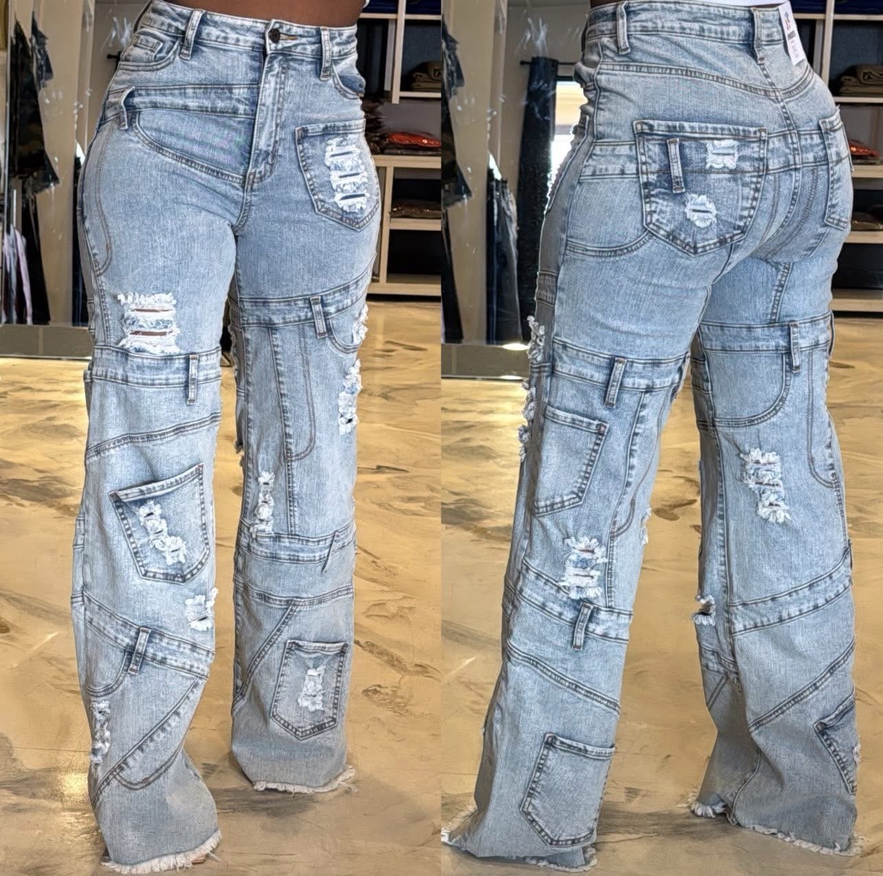 Upside down denim