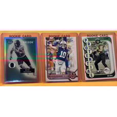 Bo Nix 3 Rookie Refractor Prospect 1st Card Lot Oregon Ducks Denver Broncos RC