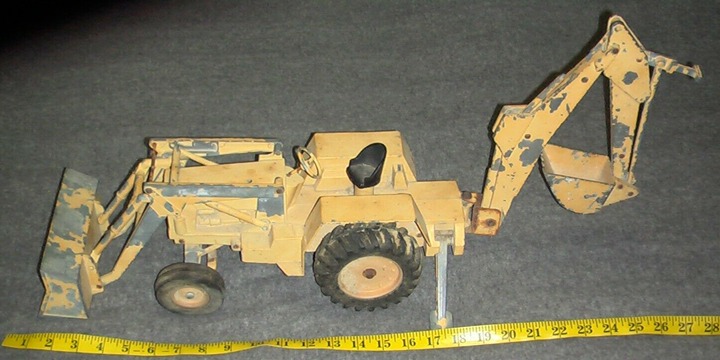 Vintage Ertl 1/12 Scale Die-Cast Ford 7500 Backhoe Loader Tractor Excavator Farm