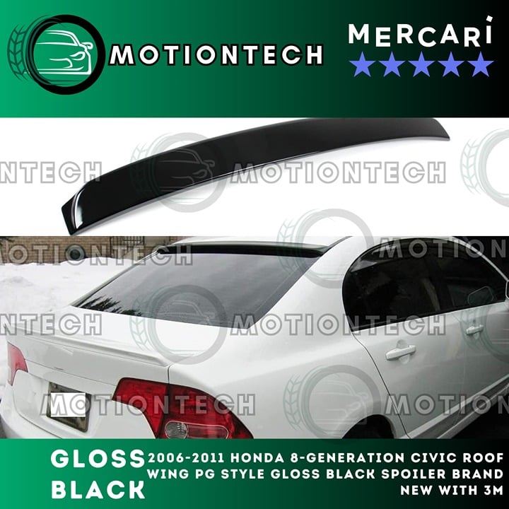2006-2011 Honda 8-generation Civic Roof Wing PG Style Gloss Black Spoiler Brand