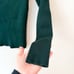 Naadam cashmere ribbed sweetheart knit top small pine green NWT sweater