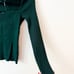 Naadam cashmere ribbed sweetheart knit top small pine green NWT sweater