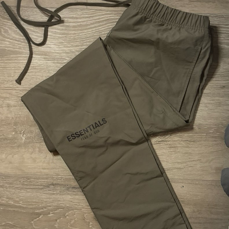 essentials fear of god men’s pant brown color sz med 3pockets toggle bottom