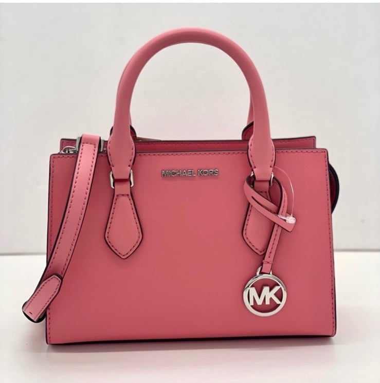 Michael Kors Sheila Small Satchel Crossbody Tea Rose