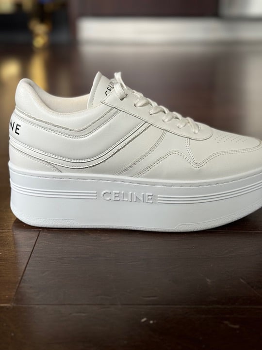 Celine Block sneakers with wedge outsole in calfskin - Brand New