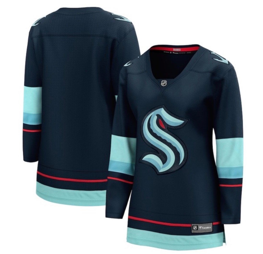 Women's Seattle Kraken Fanatics Navy Home Breakaway Jersey - Sz 2XL