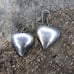 Vintage Taxco Mexican silver heart dangle earrings